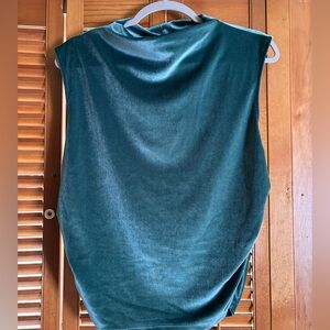 Velvet Green Sleeveless Top